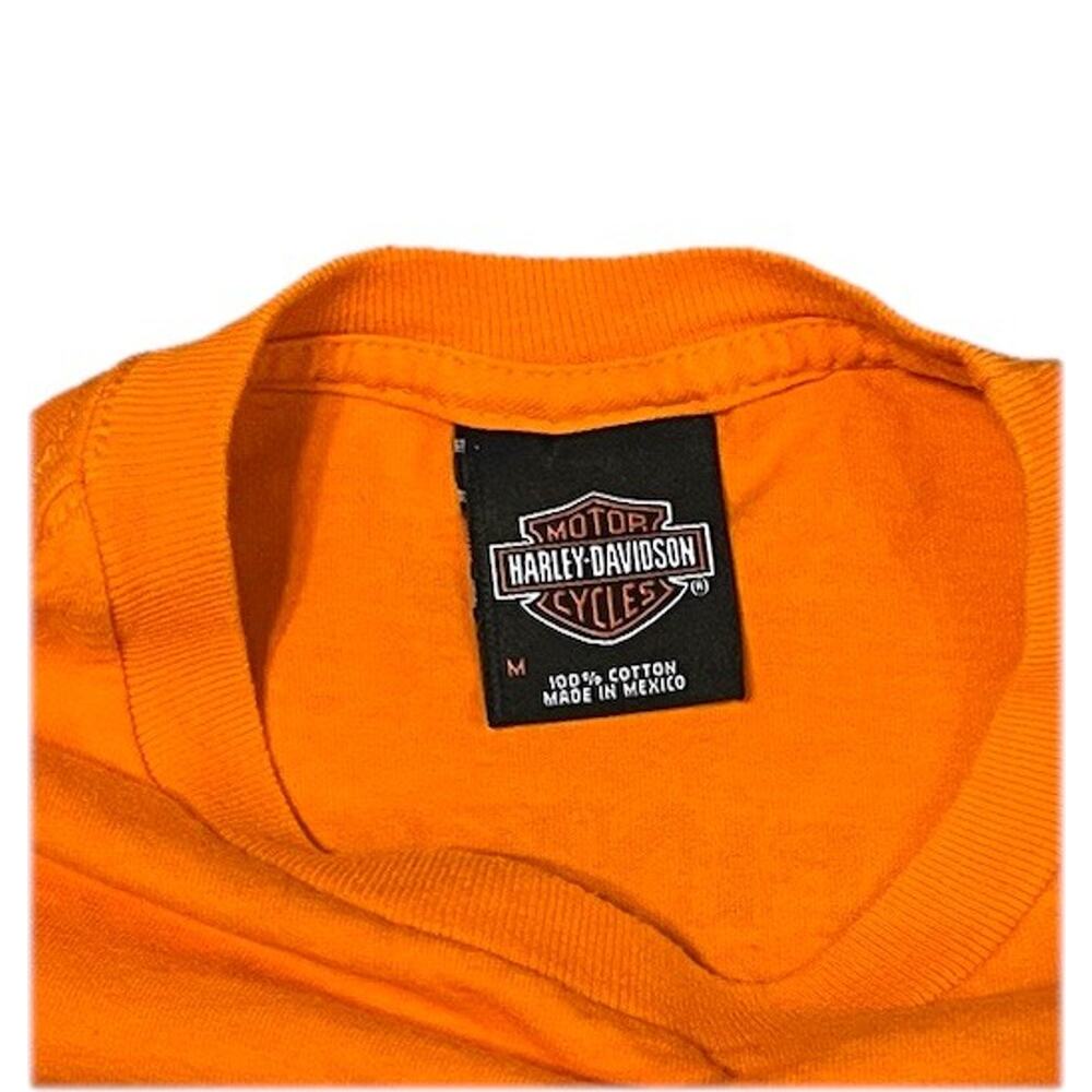 Harley Davidson Men's T-Shirt Orange Medium 2011 Fink’s Zanesville, OH - Picture 5 of 10